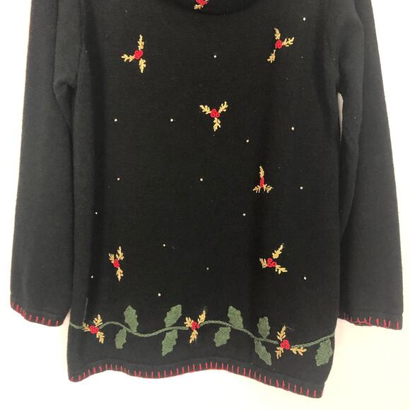 Basic Editions Holiday Vintage Ramie Blend Cowl Neck Sweater Size L - Picture 4 of 9